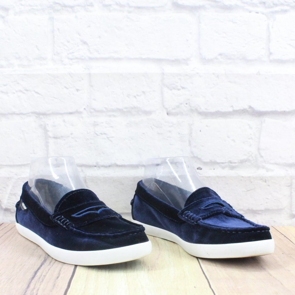 Cole Haan Nantucket Blue Velvet Slip-on Driving Loafers Flat Shoes Size 6.5 B - Picture 3 of 9